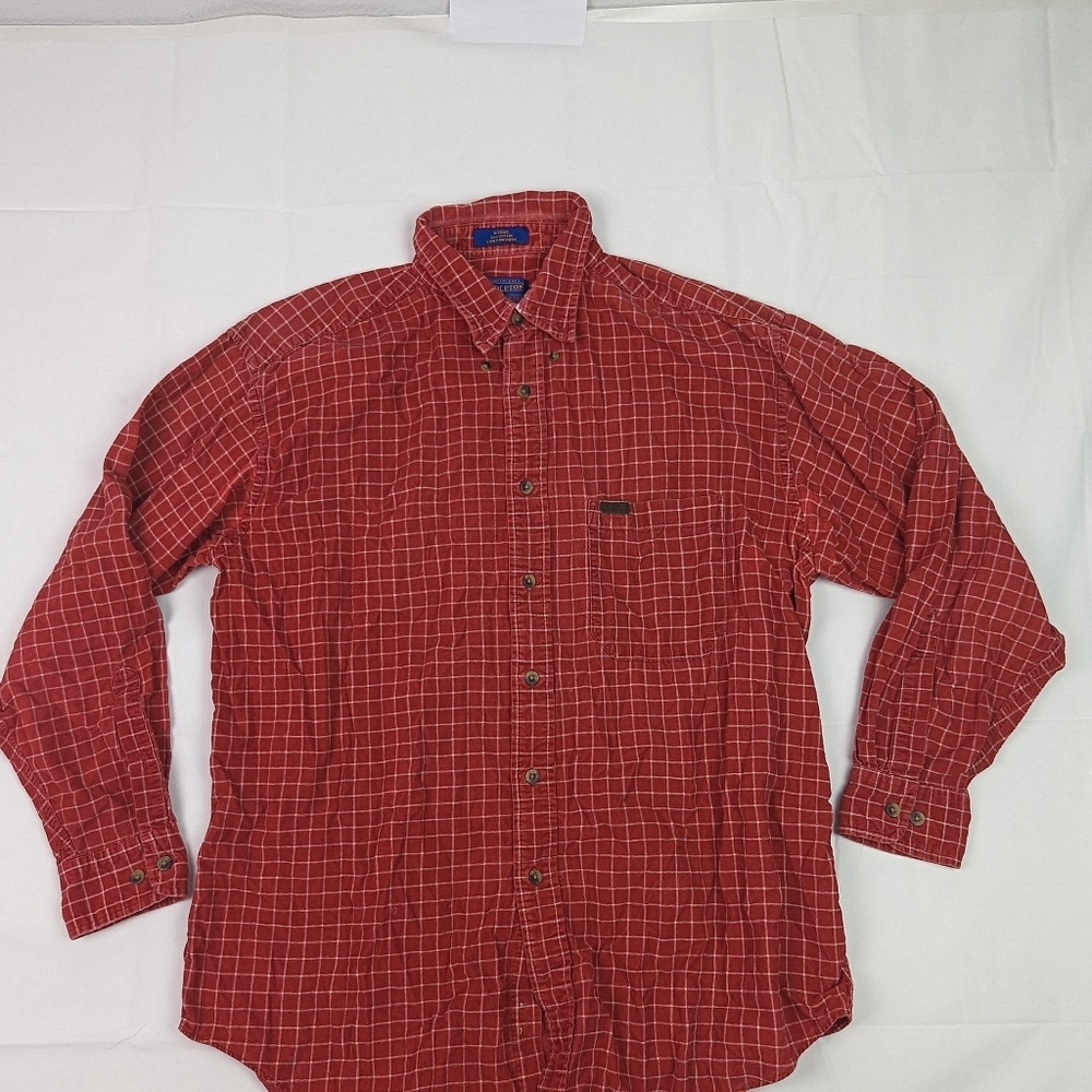 Vintage Pendleton Squared Button Up Red Flannel B… - image 7